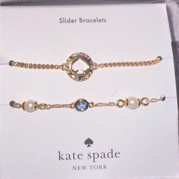 NWT Kate Spade Spot The Spade Slider Bracelet Boxed Set - Picture 5 of 14